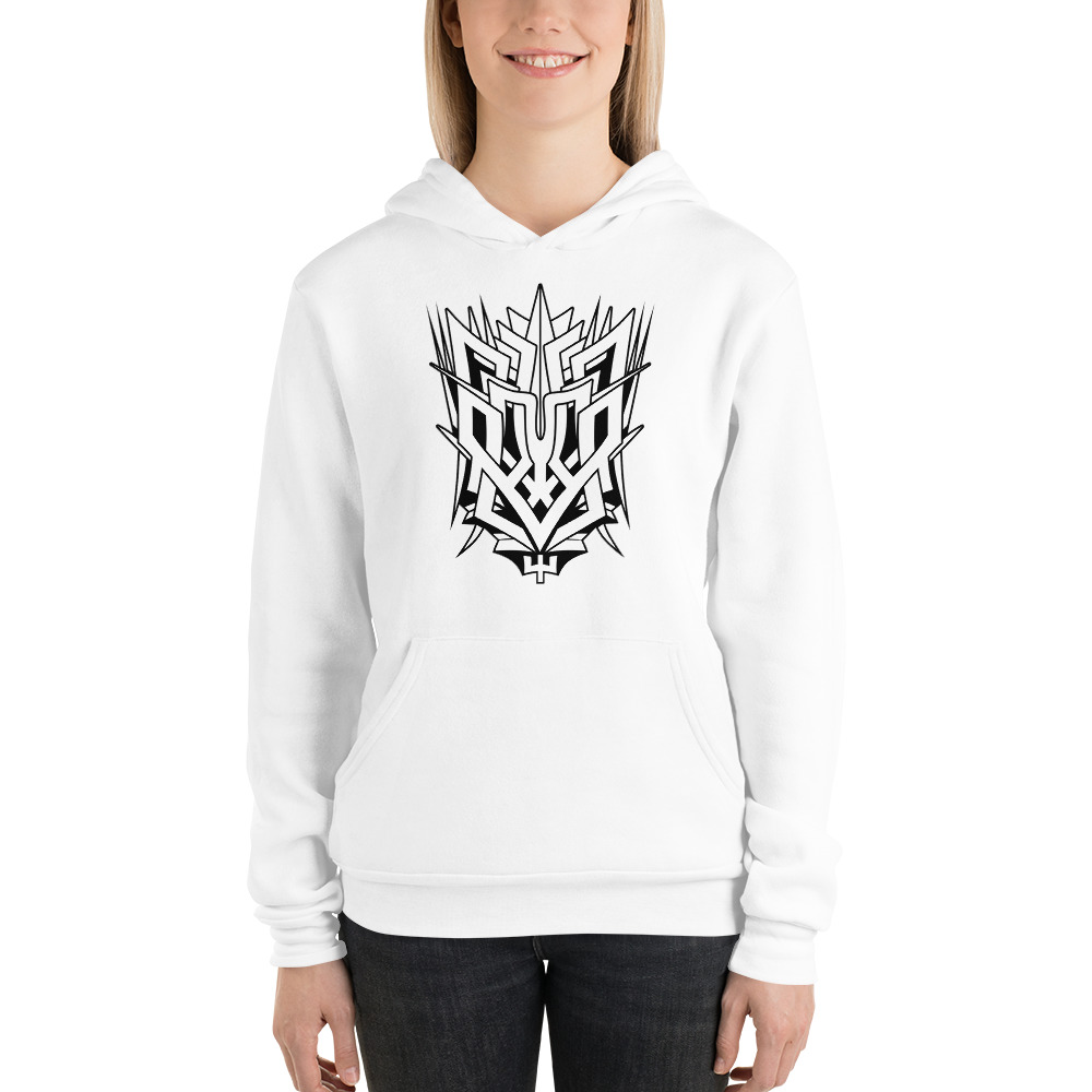 HOODIE WITH A TRIDENT - THE EMBLEM OF UKRAINE